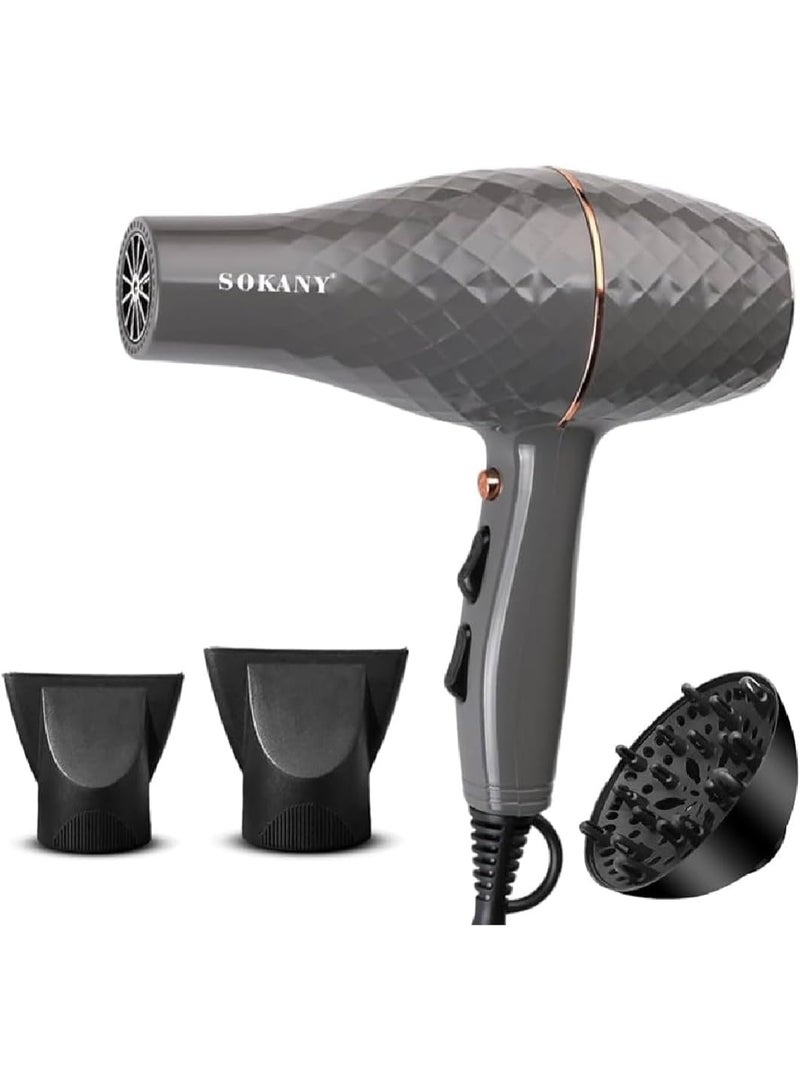سوكاني مجفف الشعر SK-2224 مع موزع هواء بقوة 3300 واط - Image 2